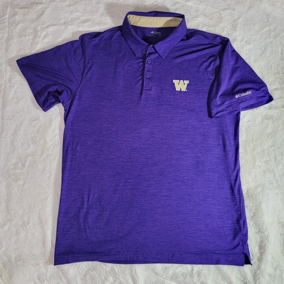 Columbia Other - Men's Columbia Purple Washington Huskies Omni-Wick Set II Polo Size Large